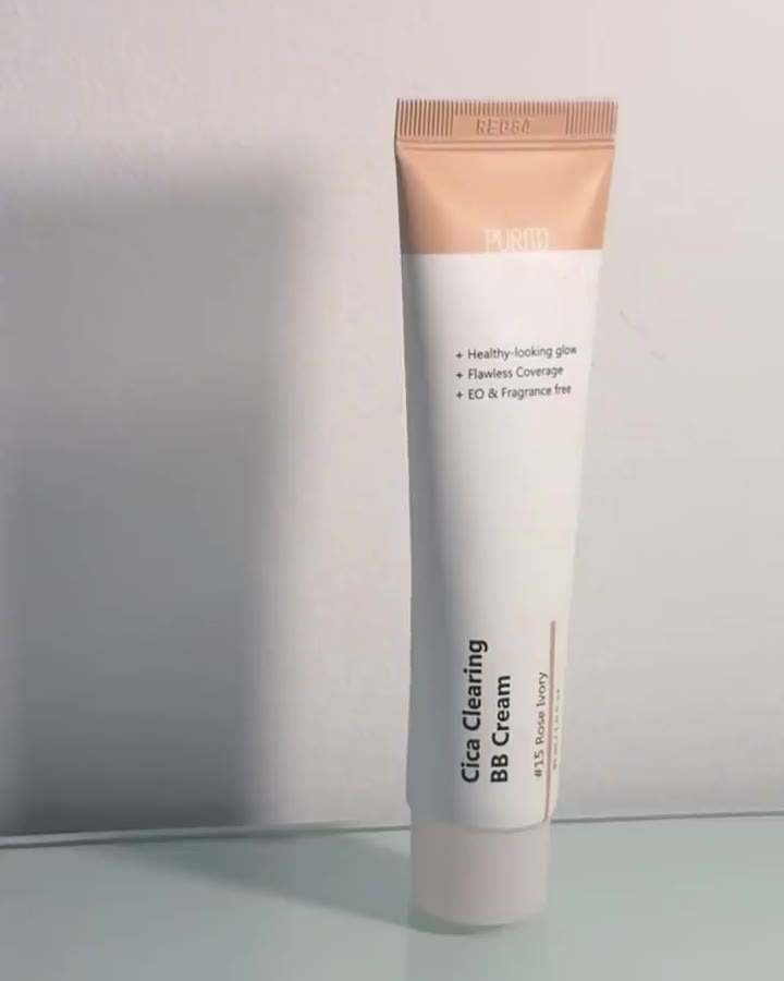 Cica Clearing BB cream tube standing against a pale wall
